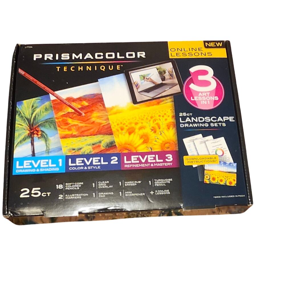 25 count Prismacolor Technique Landscape Drawing Set